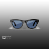 Ray-Ban Skyler (Gen 1) Глянцевый Чёрный с Прозрачно-Голубыми линзами
